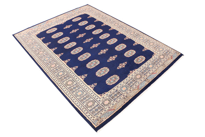 Navy Bokhara 4' 7 x 6' 2 - No. 41349 - ALRUG Rug Store