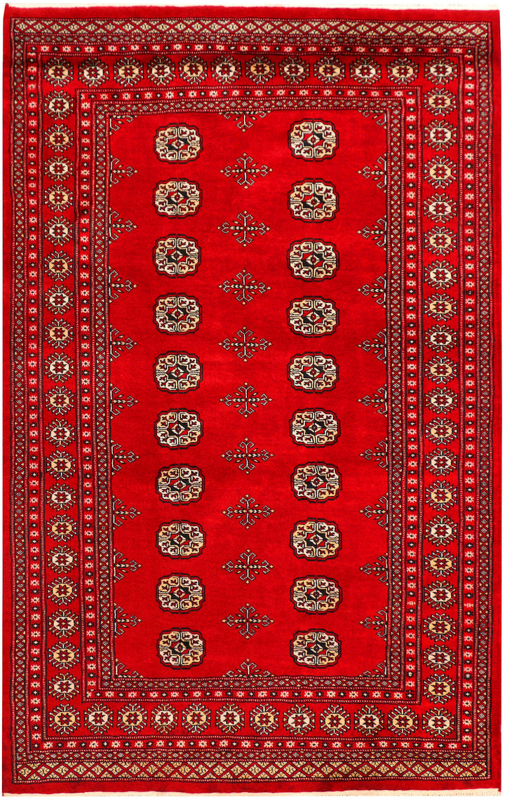 Dark Red Bokhara 4' 6 x 7' 3 - No. 41350 - ALRUG Rug Store