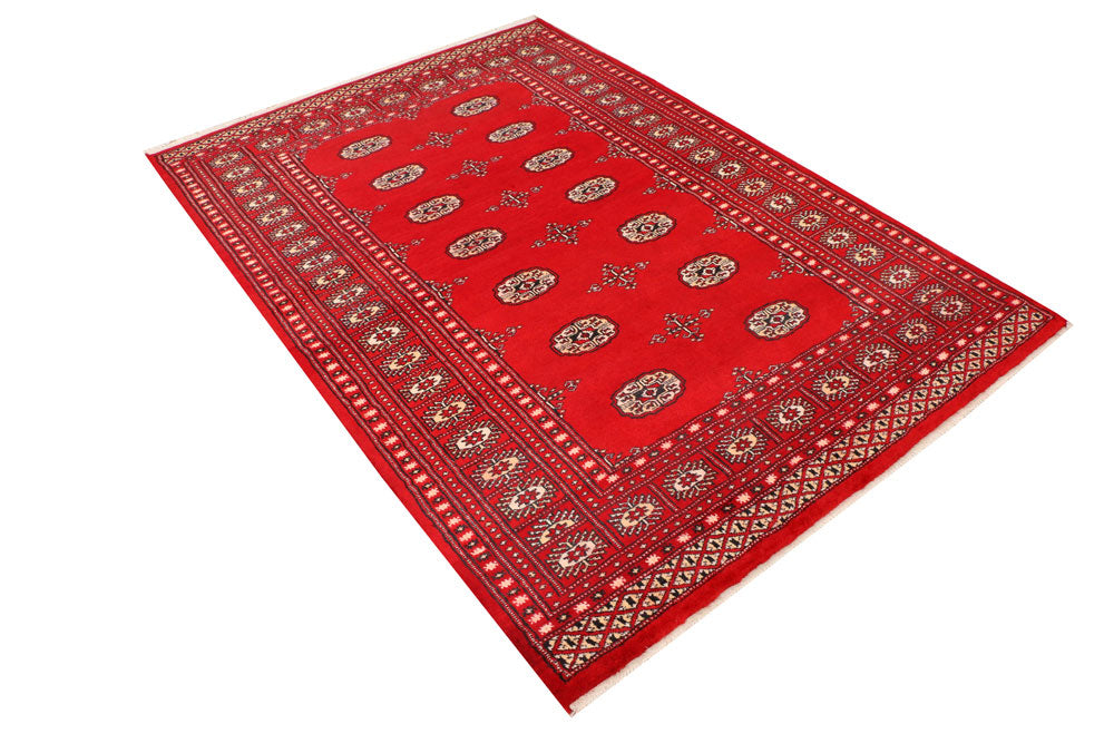 Red Bokhara 4' 7 x 6' 7 - No. 41396 - ALRUG Rug Store