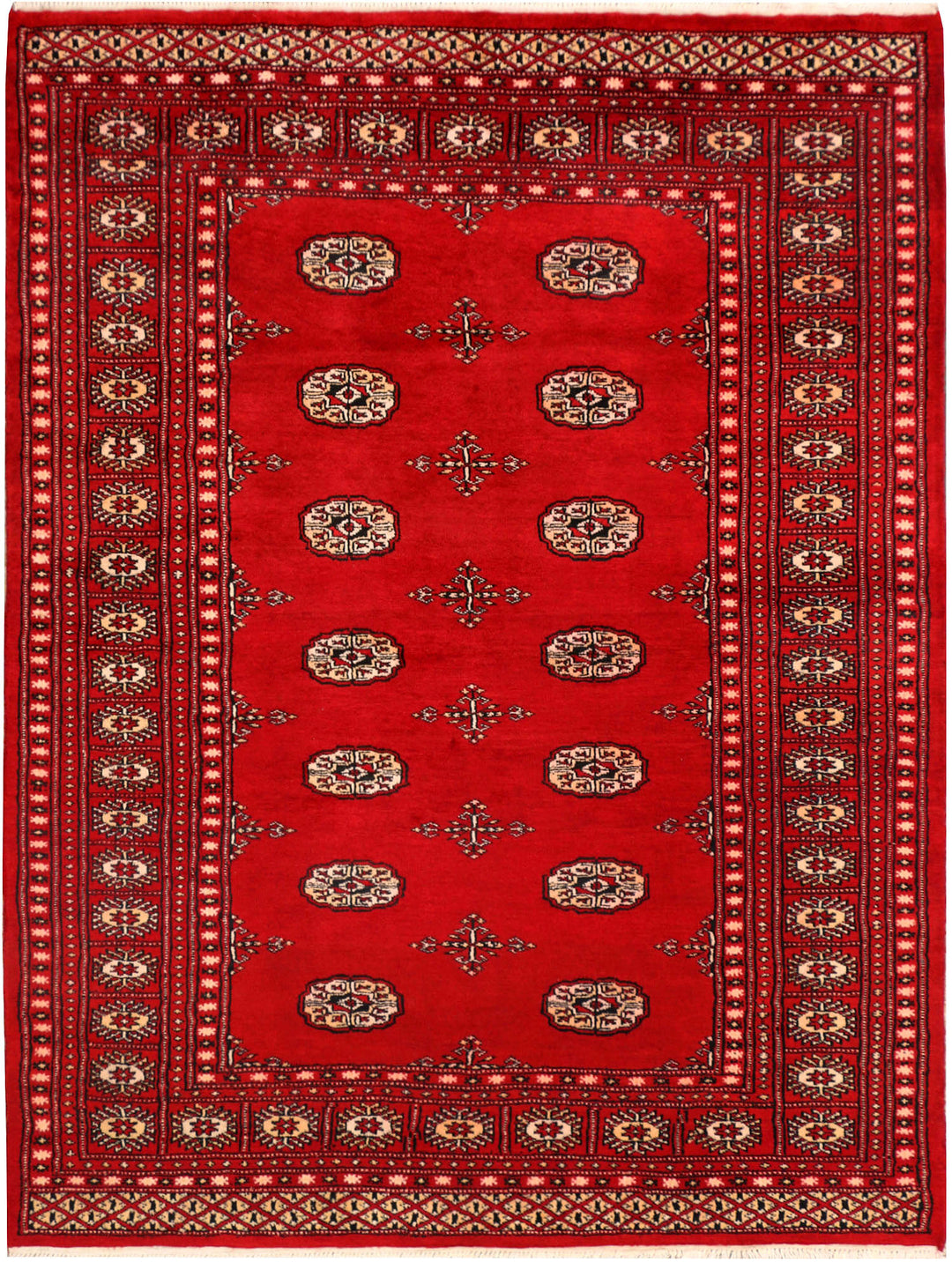 Red Bokhara 4' 7 x 6' 7 - No. 41396 - ALRUG Rug Store