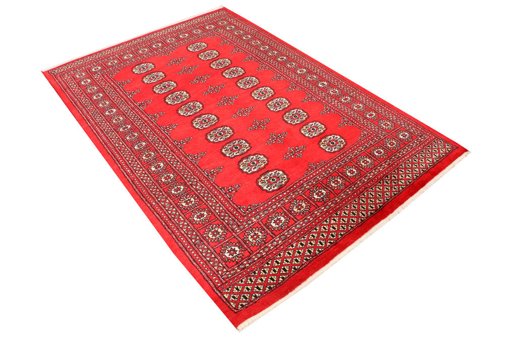 Red Bokhara 4' 7 x 6' 7 - No. 41400 - ALRUG Rug Store