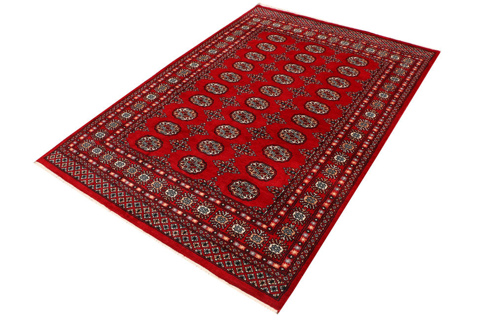 Dark Red Bokhara 4' 7 x 6' 6 - No. 41401 - ALRUG Rug Store