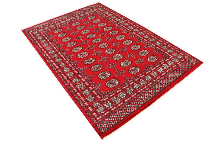 Dark Red Bokhara 4' 7 x 6' 6 - No. 41401 - ALRUG Rug Store