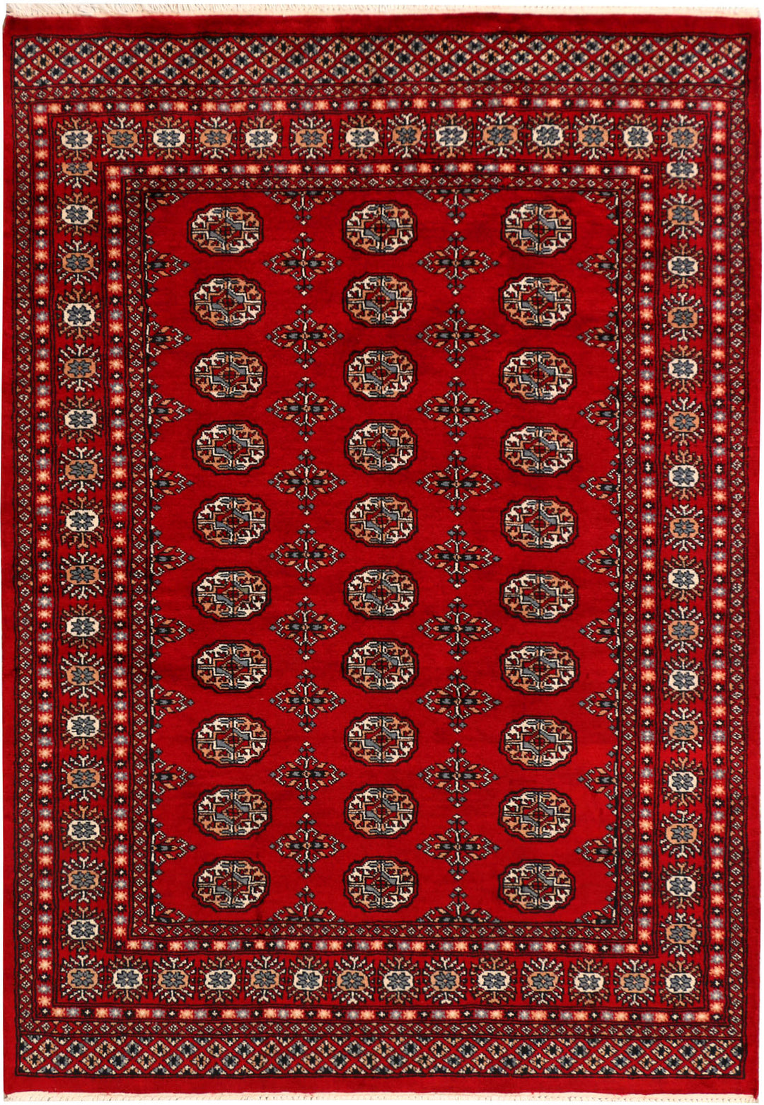 Dark Red Bokhara 4' 7 x 6' 6 - No. 41401 - ALRUG Rug Store