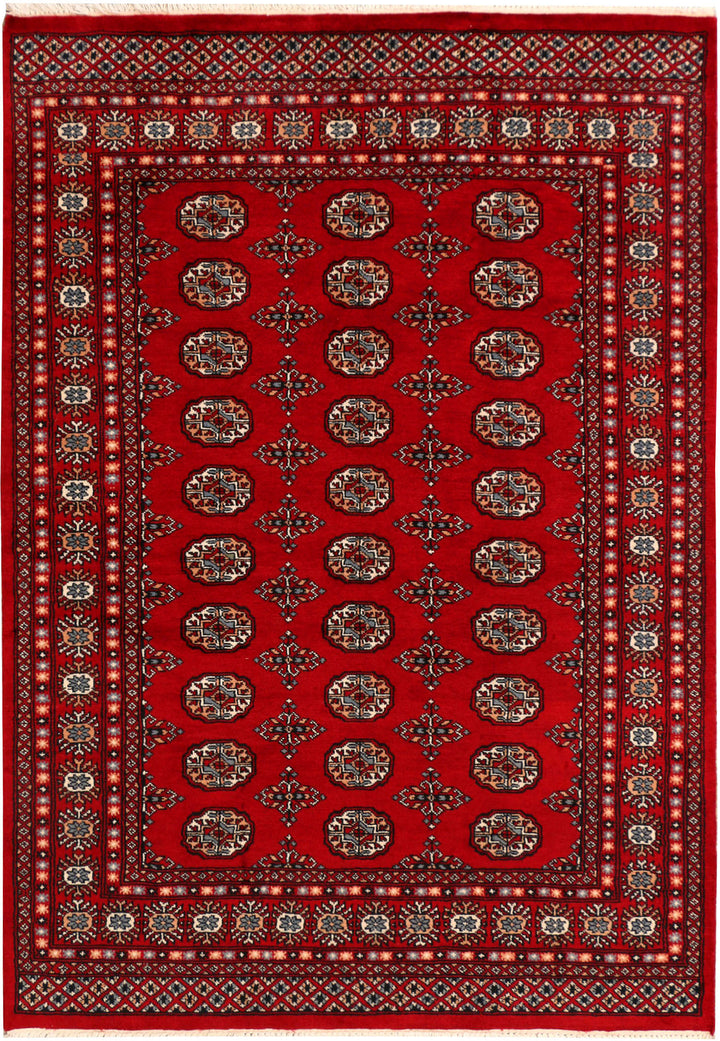 Dark Red Bokhara 4' 7 x 6' 6 - No. 41401 - ALRUG Rug Store