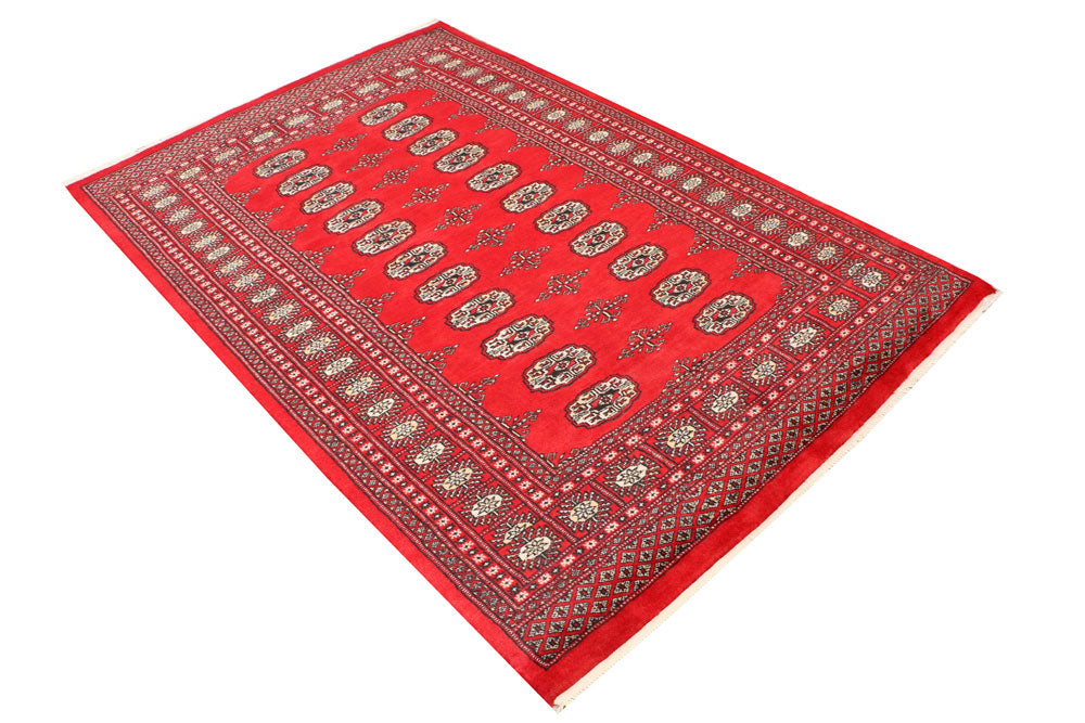 Red Bokhara 4' 6 x 6' 9 - No. 41406 - ALRUG Rug Store