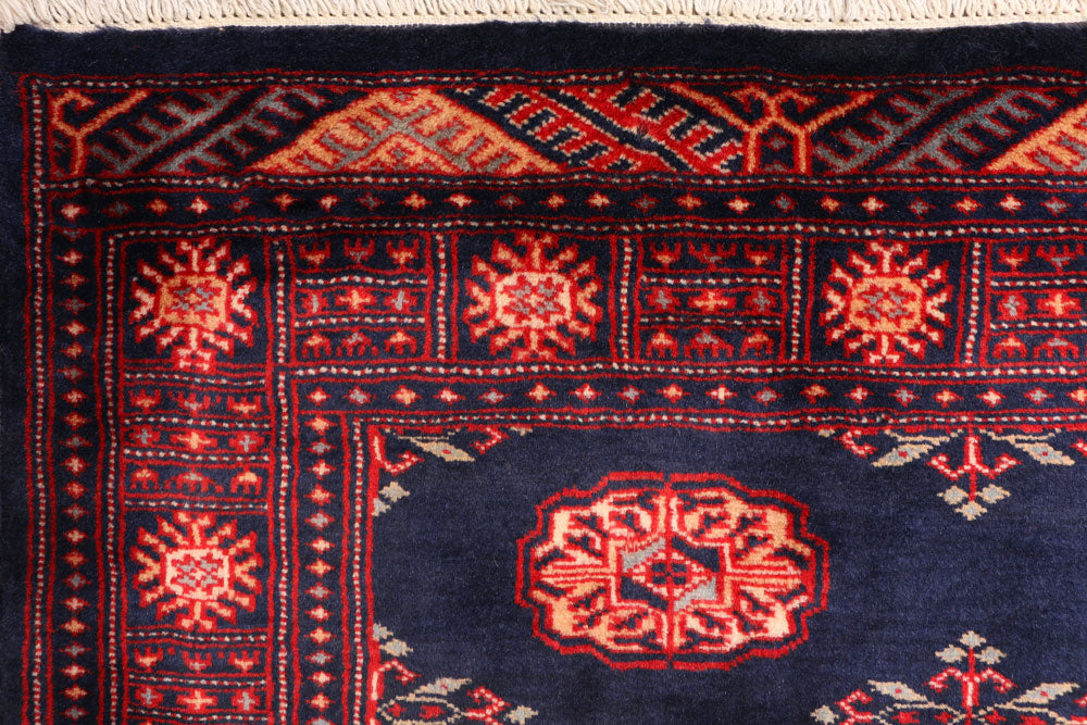 Midnight Blue Bokhara 3' 3 x 6' 4 - No. 41411 - ALRUG Rug Store