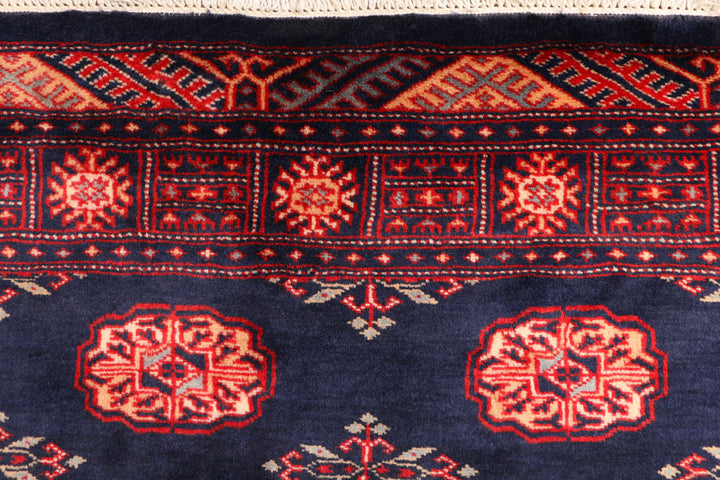 Midnight Blue Bokhara 3' 3 x 6' 4 - No. 41411 - ALRUG Rug Store