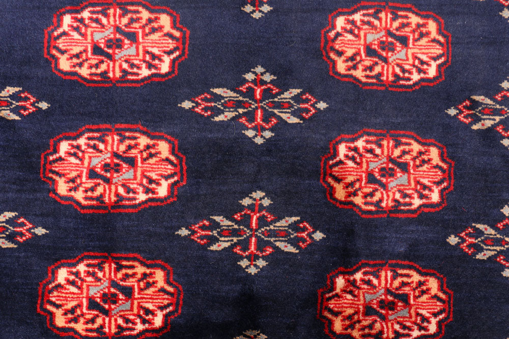 Midnight Blue Bokhara 3' 3 x 6' 4 - No. 41411 - ALRUG Rug Store