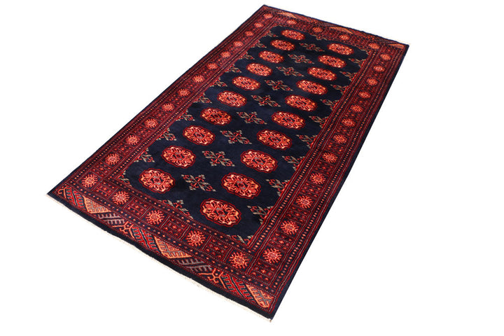 Midnight Blue Bokhara 3' 3 x 6' 4 - No. 41411 - ALRUG Rug Store