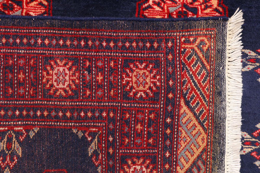 Midnight Blue Bokhara 3' 3 x 6' 4 - No. 41411 - ALRUG Rug Store