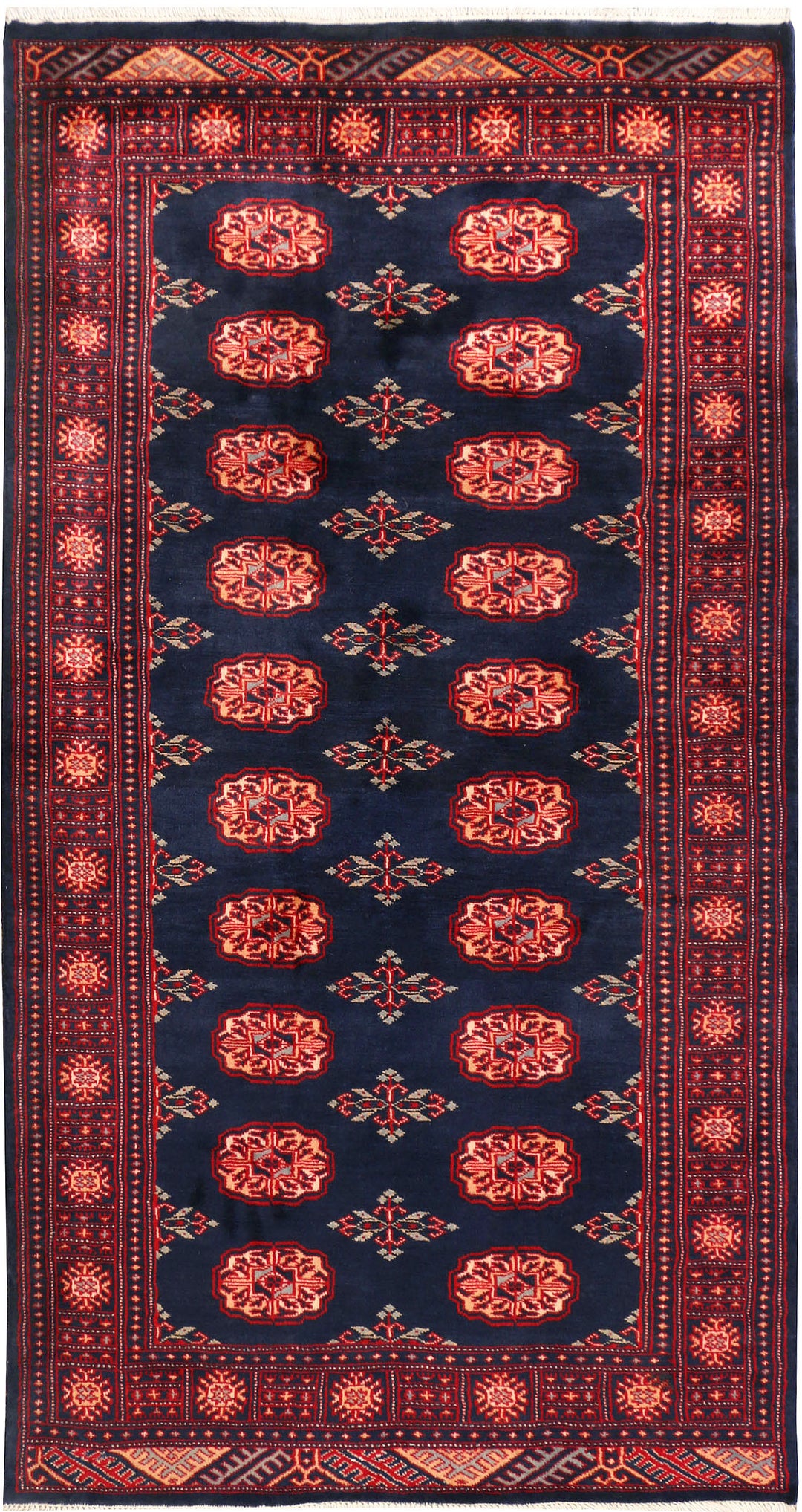 Midnight Blue Bokhara 3' 3 x 6' 4 - No. 41411 - ALRUG Rug Store