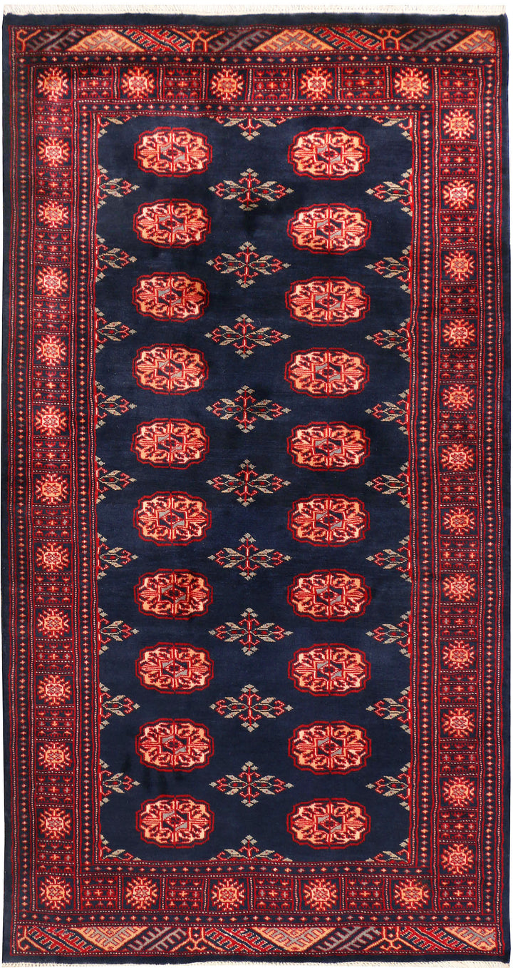 Midnight Blue Bokhara 3' 3 x 6' 4 - No. 41411 - ALRUG Rug Store
