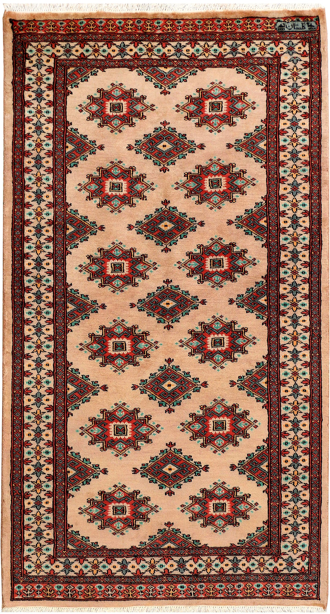 Navajo White Jaldar 3' 3 x 6' 1 - No. 41417 - ALRUG Rug Store