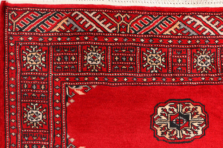 Red Bokhara 3'  1" x 5'  7" - No. QA21057