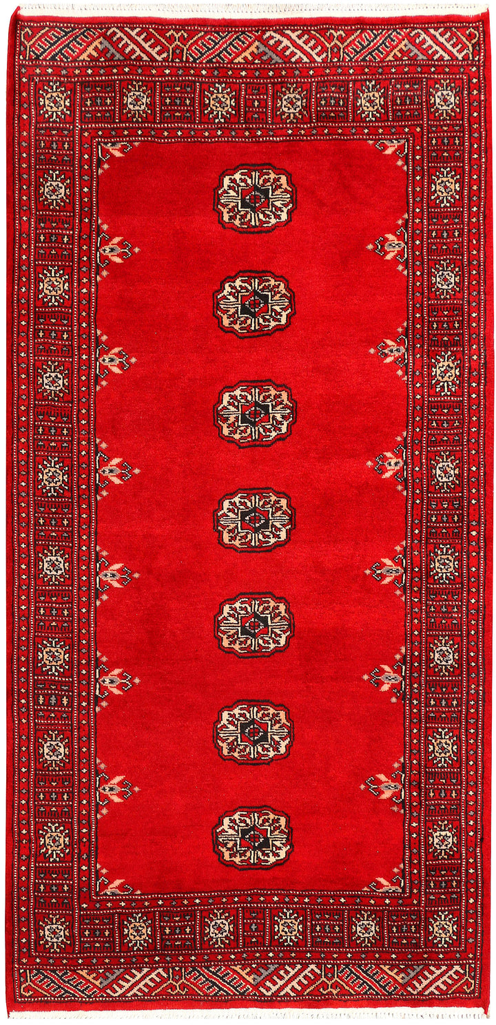 Red Bokhara 3'  1" x 5'  7" - No. QA21057