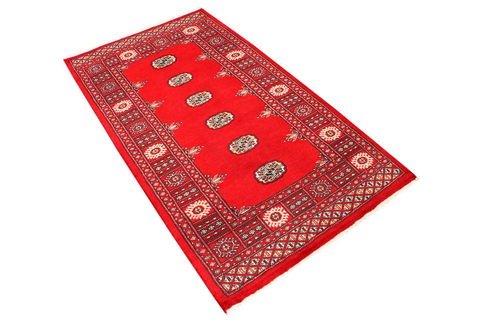 Red Bokhara 3' 2 x 5' 7 - No. 41467 - ALRUG Rug Store