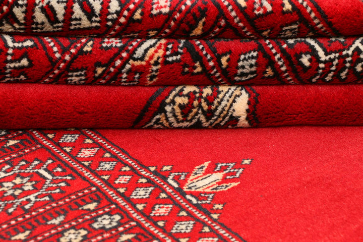 Red Bokhara 3' 2 x 5' 7 - No. 41467 - ALRUG Rug Store