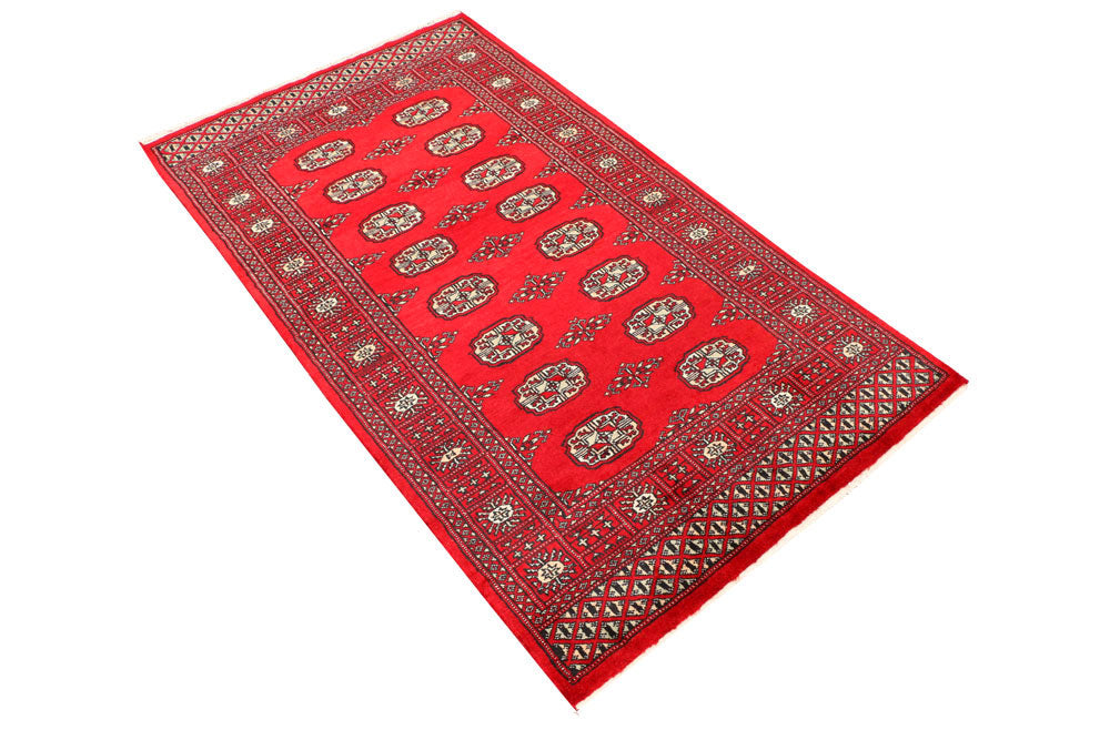 Red Bokhara 3' 1 x 5' 4 - No. 41486 - ALRUG Rug Store