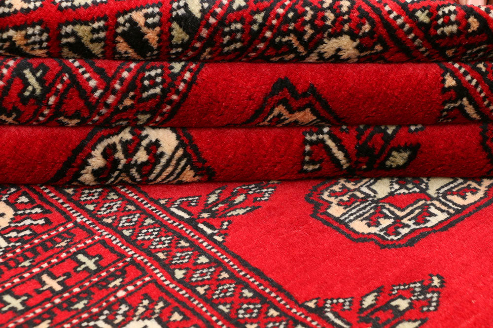 Red Bokhara 3' 1 x 5' 4 - No. 41486 - ALRUG Rug Store