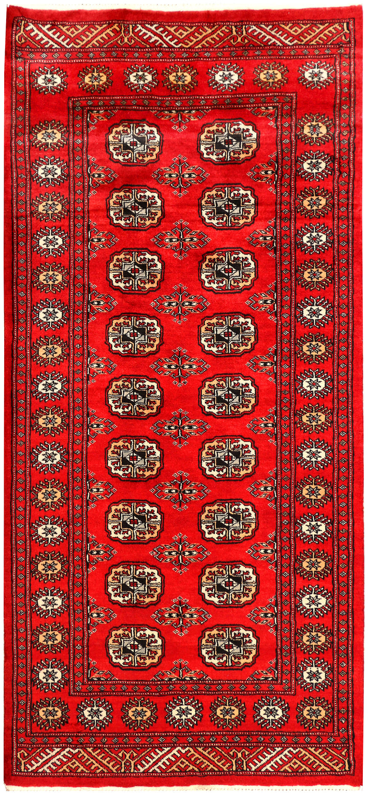 Red Bokhara 3' 2 x 6' 8 - No. 41491 - ALRUG Rug Store