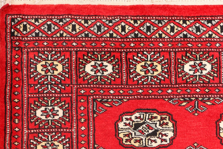 Red Bokhara 3' 2 x 5' 5 - No. 41493 - ALRUG Rug Store