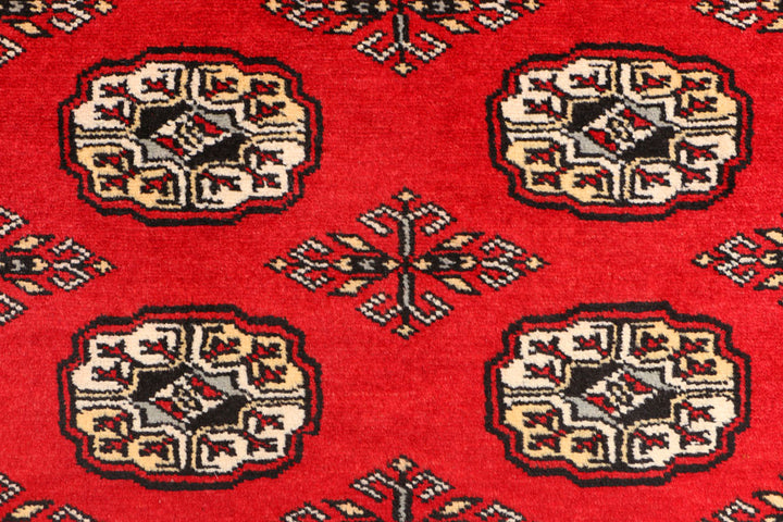 Red Bokhara 3' 2 x 5' 5 - No. 41493 - ALRUG Rug Store