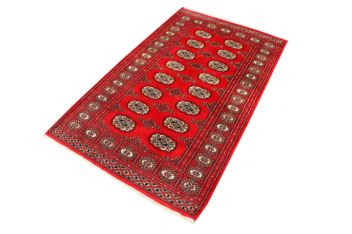 Red Bokhara 3' 2 x 5' 5 - No. 41493 - ALRUG Rug Store