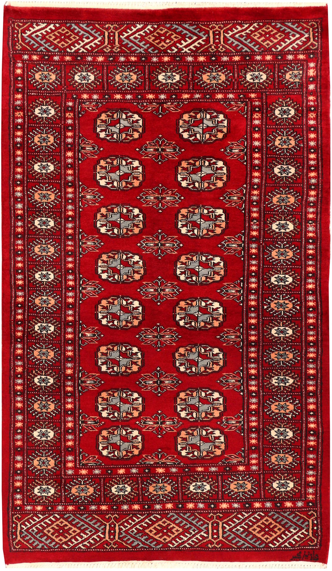 Dark Red Bokhara 3' x 5' 7 - No. 41494 - ALRUG Rug Store