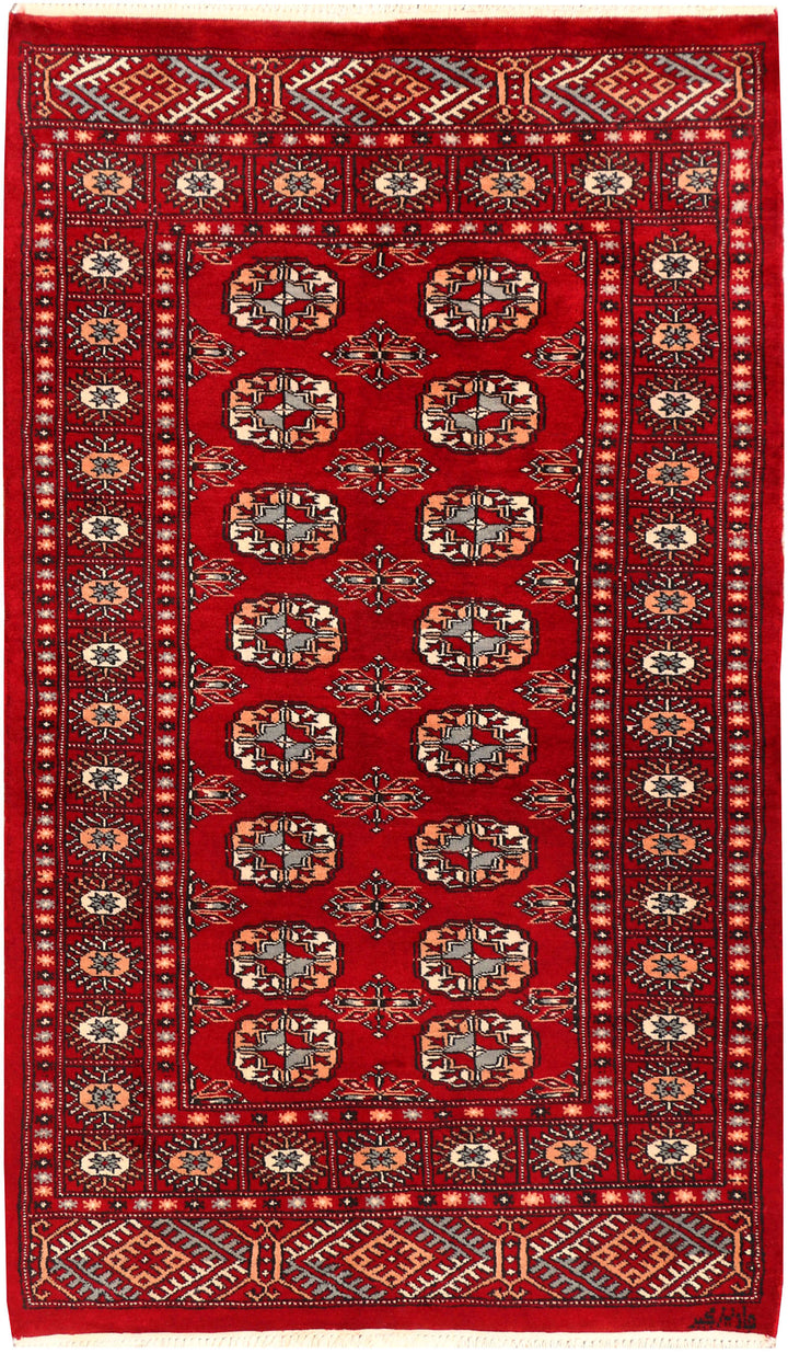 Dark Red Bokhara 3' x 5' 7 - No. 41494 - ALRUG Rug Store