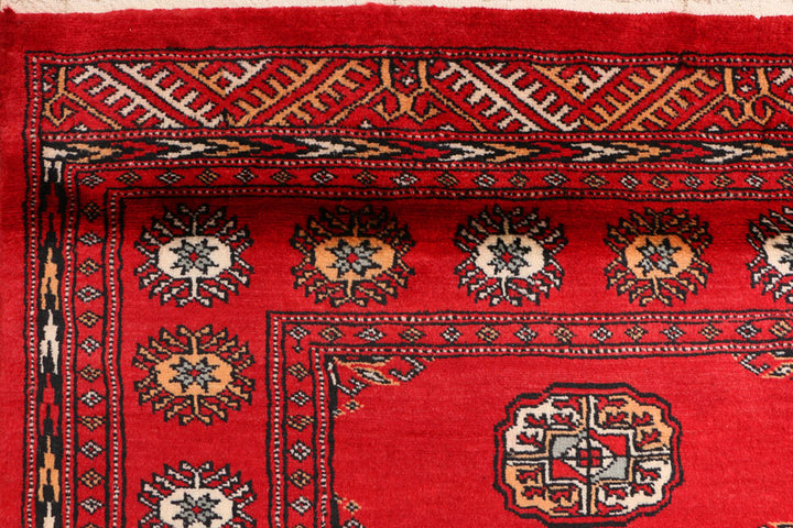 Red Bokhara 3' 2 x 6' 2 - No. 41497 - ALRUG Rug Store