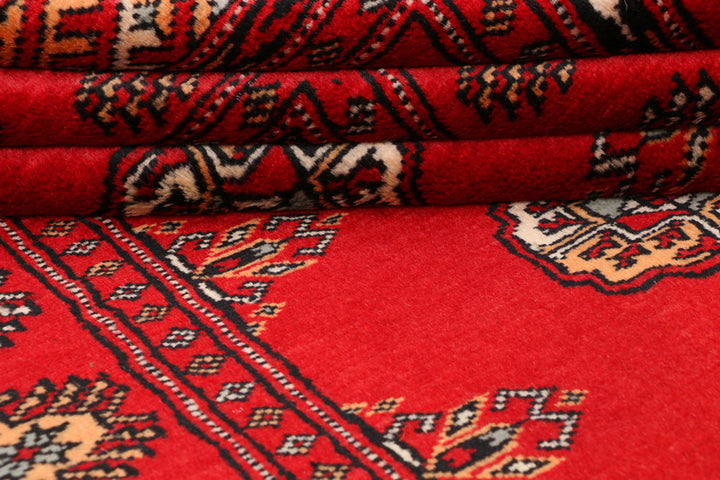 Red Bokhara 3' 2 x 6' 2 - No. 41497 - ALRUG Rug Store