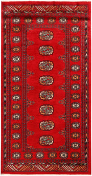 Red Bokhara 3'  2" x 6'  2" - No. QA26148