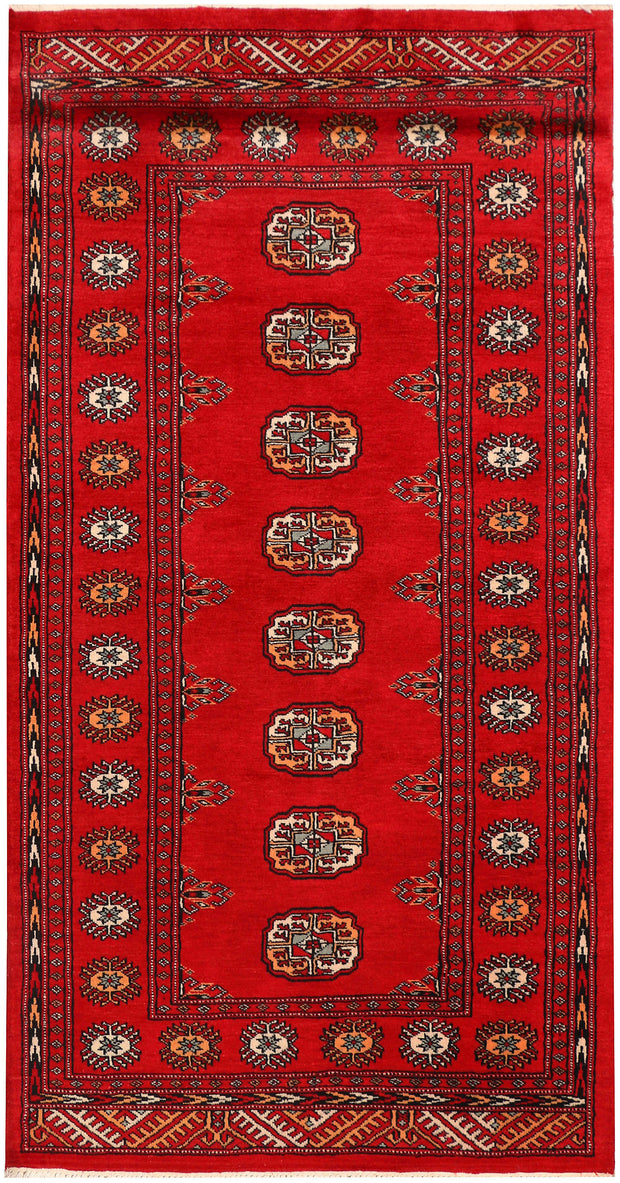 Red Bokhara 3'  2" x 6'  2" - No. QA26148