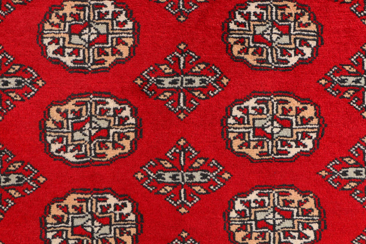 Red Bokhara 3'  2" x 5'  7" - No. QA20787