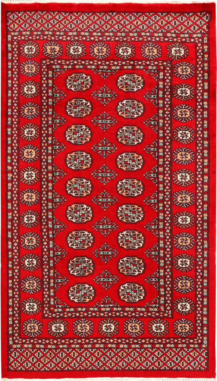 Red Bokhara 3'  2" x 5'  7" - No. QA20787