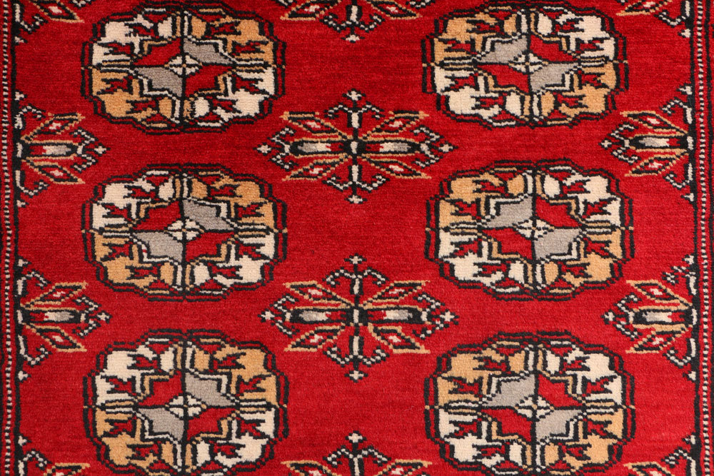 Firebrick Bokhara 3' 2 x 5' 6 - No. 41503 - ALRUG Rug Store