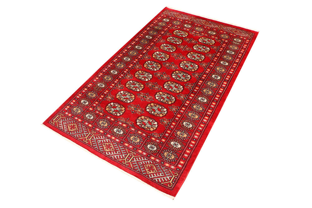 Firebrick Bokhara 3' 2 x 5' 6 - No. 41503 - ALRUG Rug Store