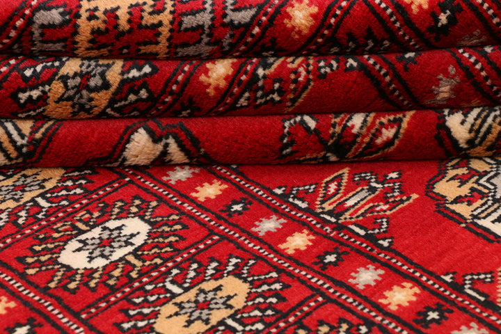 Firebrick Bokhara 3' 2 x 5' 6 - No. 41503 - ALRUG Rug Store