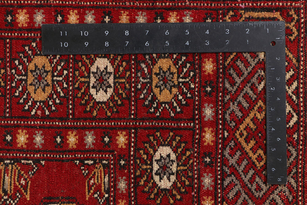 Firebrick Bokhara 3' 2 x 5' 6 - No. 41503 - ALRUG Rug Store