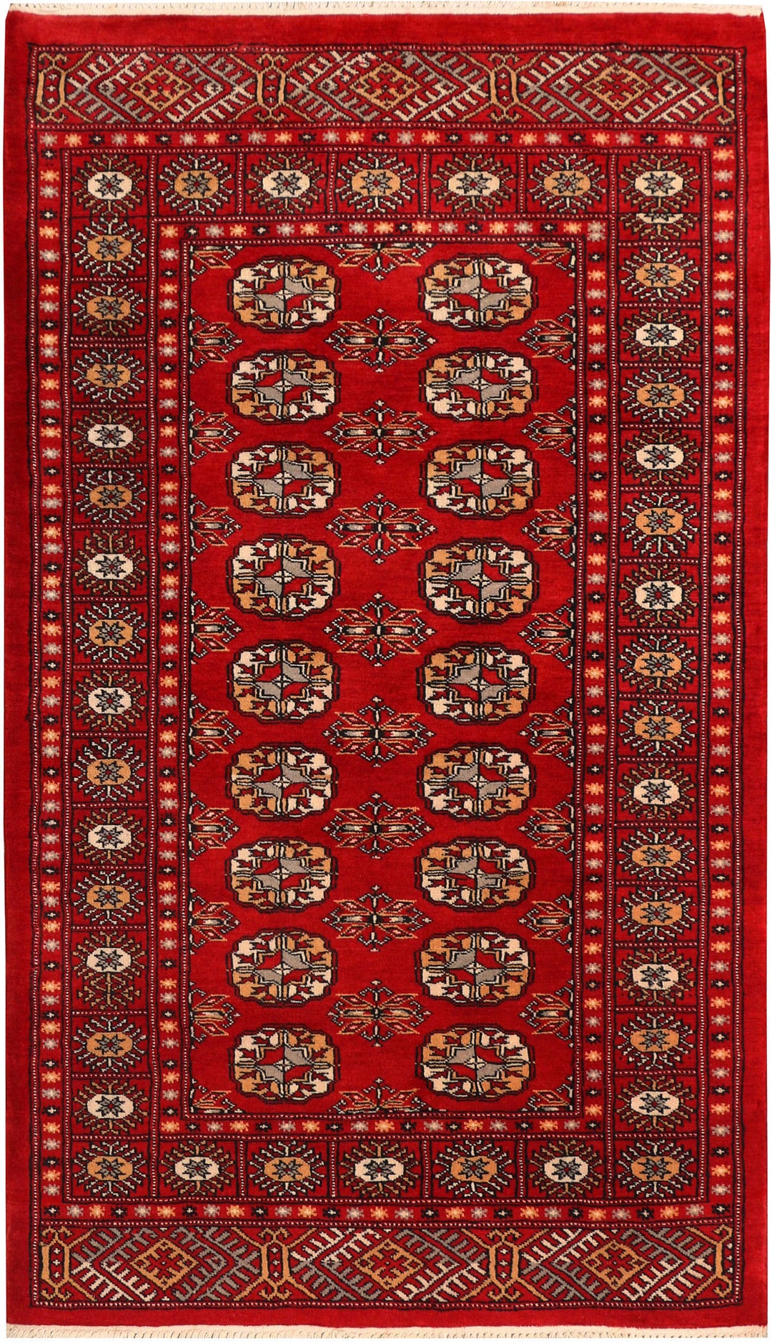 Firebrick Bokhara 3' 2 x 5' 6 - No. 41503 - ALRUG Rug Store