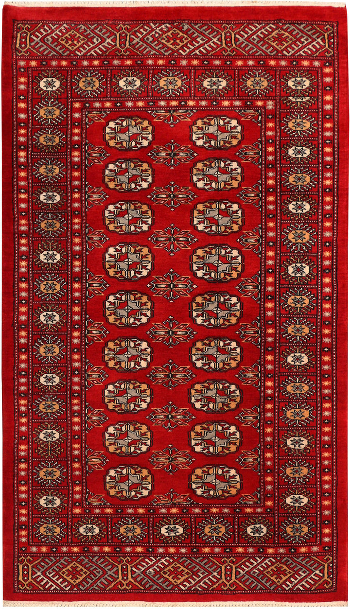 Firebrick Bokhara 3' 2 x 5' 6 - No. 41503 - ALRUG Rug Store