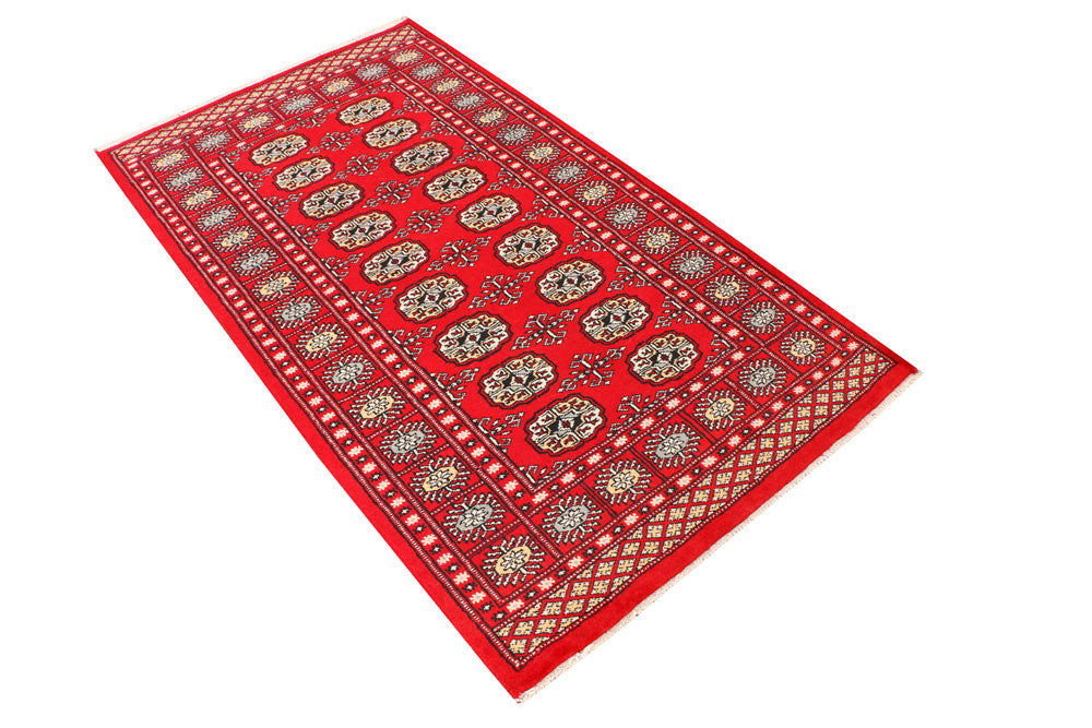 Red Bokhara 3' 2 x 5' 8 - No. 41511 - ALRUG Rug Store
