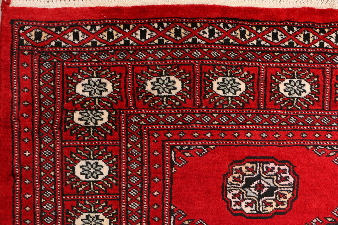 Red Bokhara 3'  1" x 5'  8" - No. QA34555
