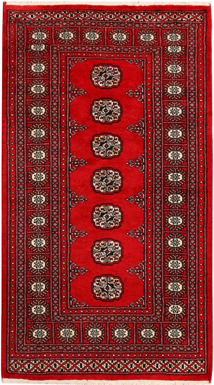Red Bokhara 3'  1" x 5'  8" - No. QA34555