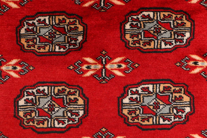 Dark Red Bokhara 3' 1 x 5' 7 - No. 41513 - ALRUG Rug Store