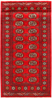 Red Bokhara 3'  2" x 6' " - No. QA24223