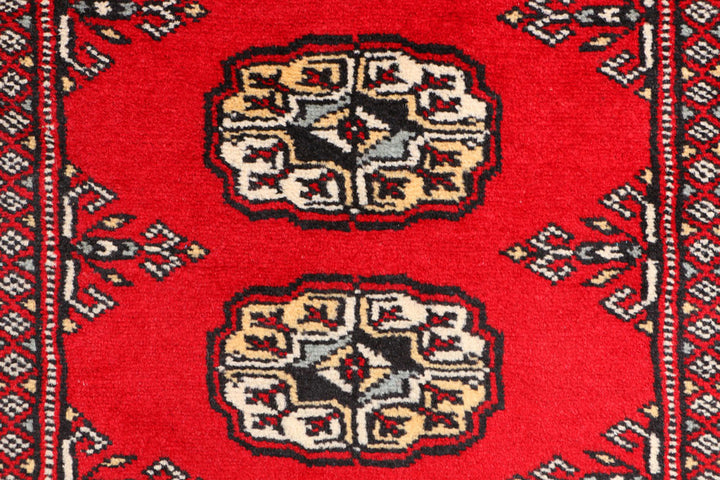 Red Bokhara 3'  1" x 5'  7" - No. QA23324