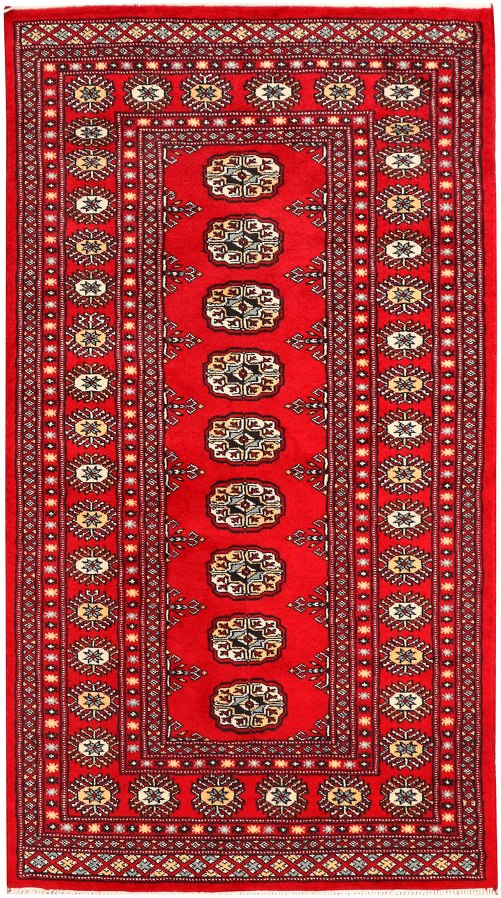 Red Bokhara 3'  1" x 5'  7" - No. QA23324
