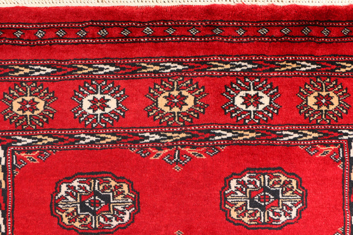 Red Bokhara 3' 2 x 6' 2 - No. 41529 - ALRUG Rug Store